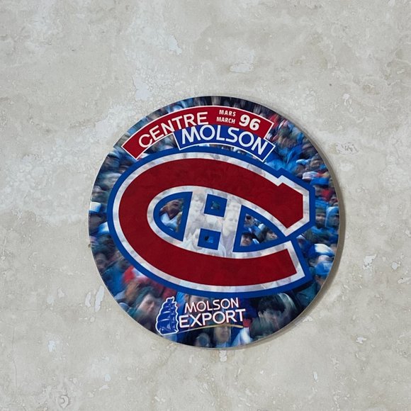 Vintage Deadstock Molson Export Montreal Canadiens Molson Centre 1996 Coaster - Picture 8 of 10